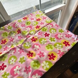Flower Power bright  Floral Pink and Green Fabric -so many ideas-new